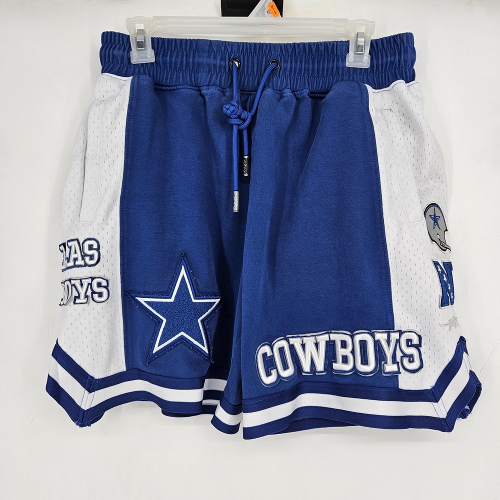 Dallas Cowboys Shorts Mens Large Retro Classic 2.0 Blue White Pro Standard